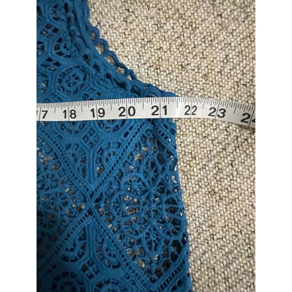 Anthropologie Deletta Croquet Teal Sleeveless Top NWT Size L - Picture 8 of 16